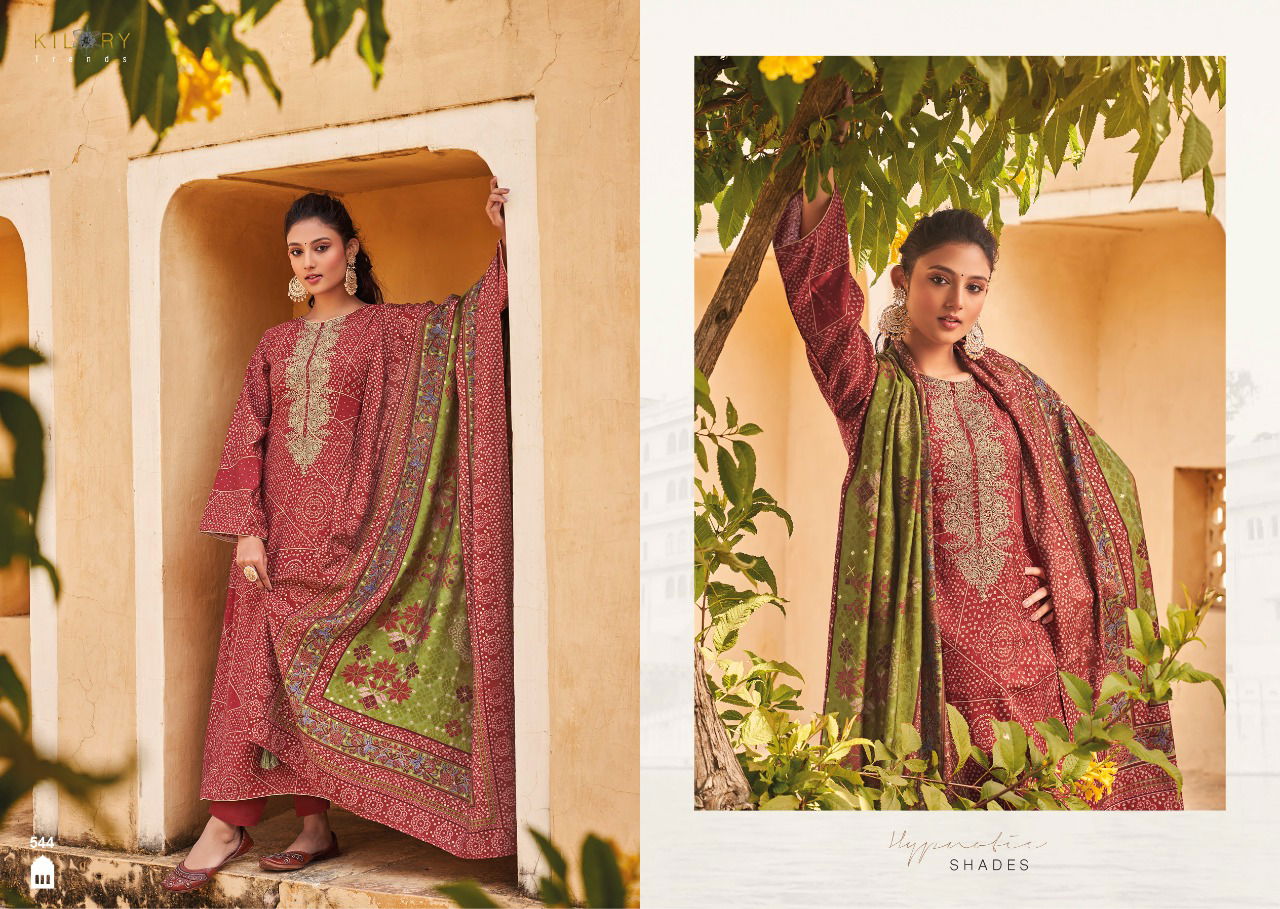 Kilory Silk Of Bandhej 541-548  Designer Salwar Suits Catalog